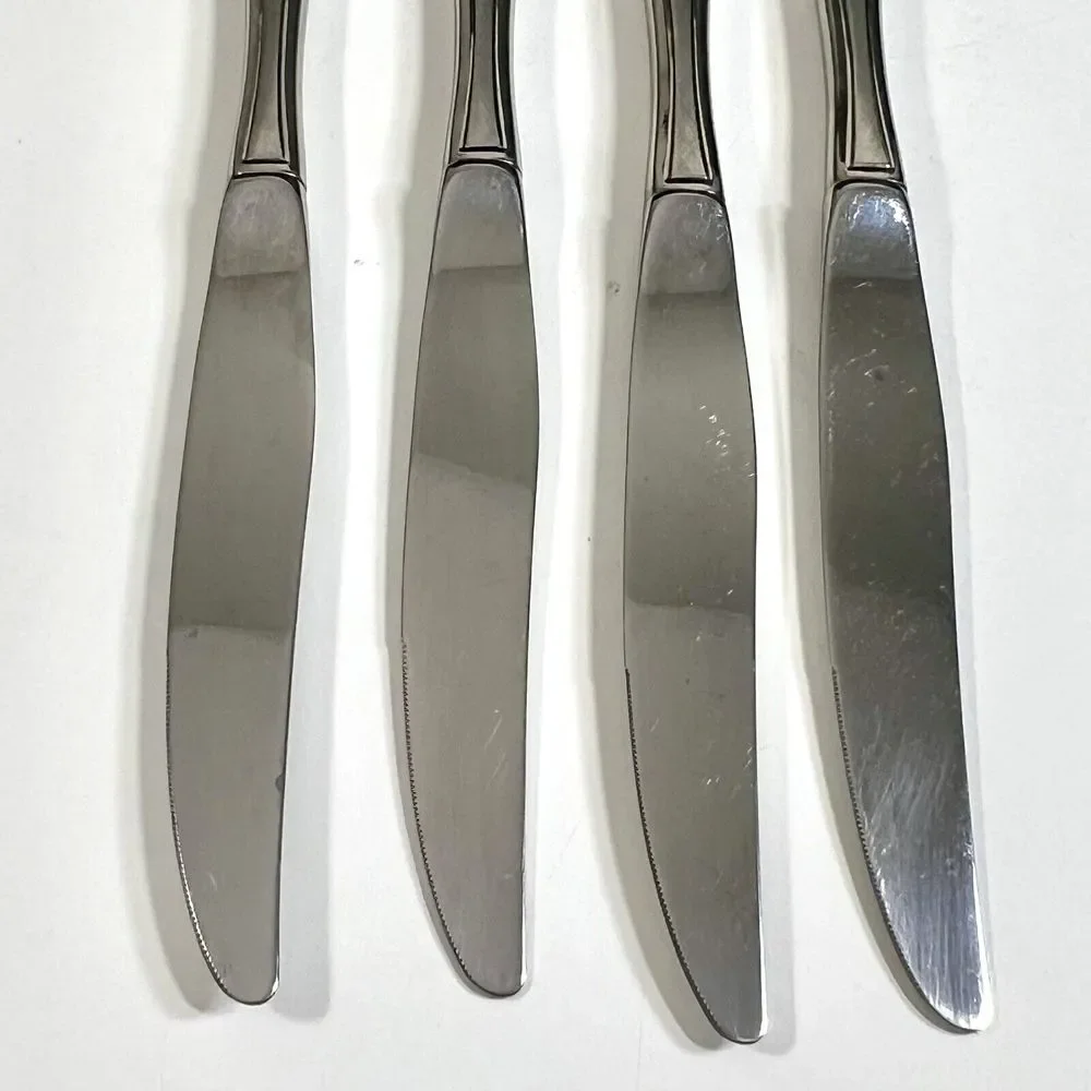 Oneida USA Classic Mood Deauville Prescott Dinner Knife Stainless Flatware Set/4